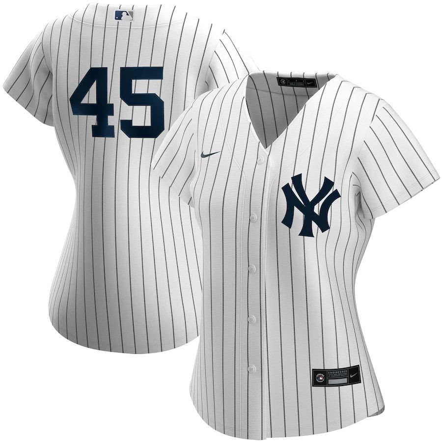 Womens New York Yankees 45 Gerrit Cole Nike White Home Replica Player MLB Jerseys
